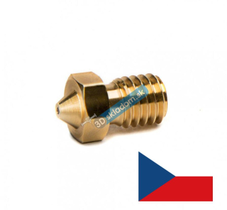Mosadzná tryska E3D M6 - 0,4mm / 1,75mm - CZ výroba